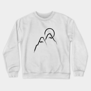 Minimalist Sun and Mountains Crewneck Sweatshirt